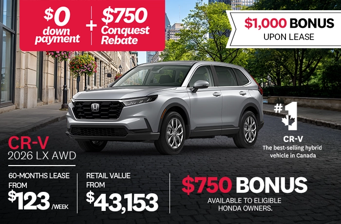 Bannière de Promotion CR-V 2026